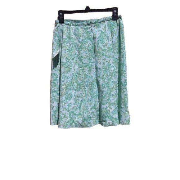 Norton McNaughton‎ Skirt Womens 6P A-line Tea Length Pastel Watercolor Paisley - Picture 2 of 7